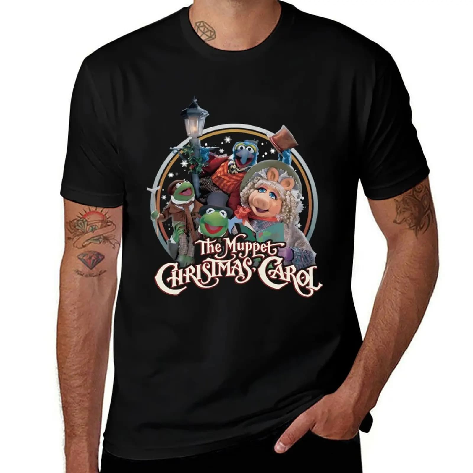 Retro 90S The Muppet Christmas Carol T-Shirt cotton t shirt man anime tshirt