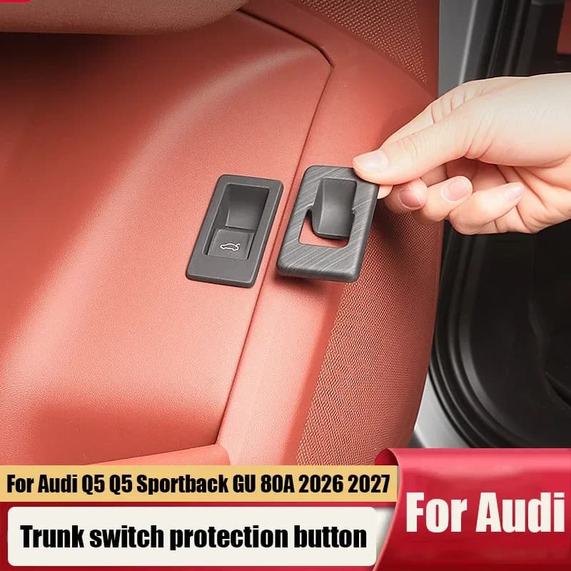 For Audi Q5 Q5L Sportback GU 2025 2026 2027 Rear trunk switch button protection frame ABS material interior modification part