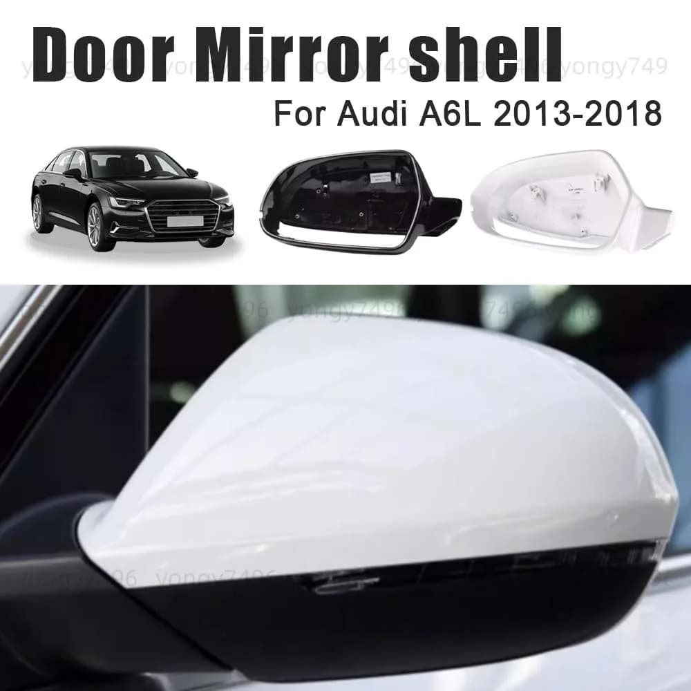 Protective Cover Door Mirror Shell For Audi A6L 2013 2014 2015 2016 2017 2018 White Black Cars Accessories Replace Decoration
