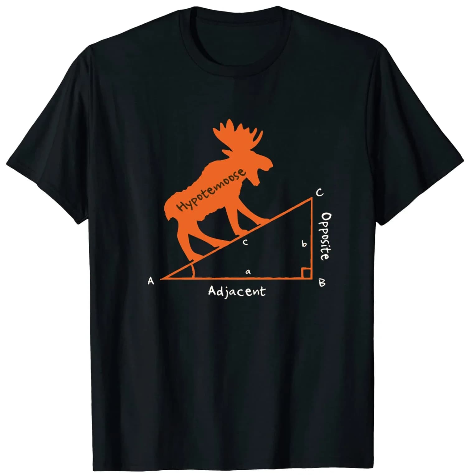 Hypotemoose Funny Math Calculus Geometry Hypotenuse T-Shirt 100% Cotton O-Neck Short Sleeve Casual Mens T-shirt Size S-3XL