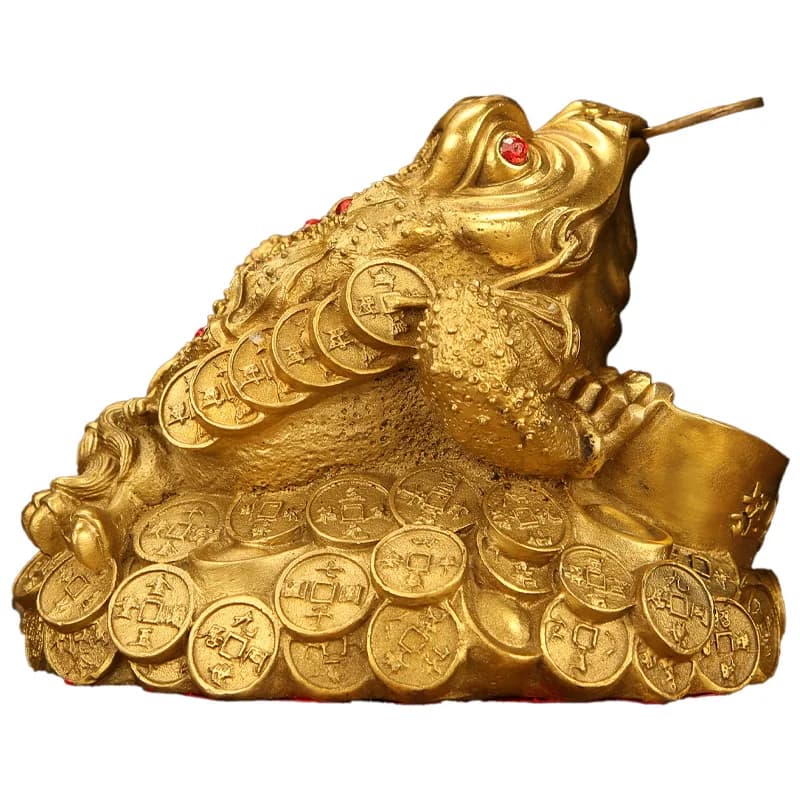 Pure brass golden toad gold ingot golden cicada three legged toad