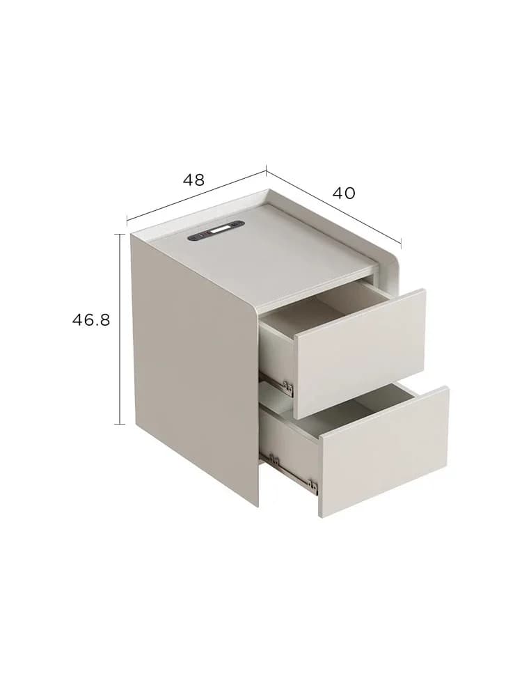 Modern Technology Wood Bedside Cabinet Safe & Reliable Intelligent Fingerprint Access for Home Use Bedroom Living Room Kitchen
