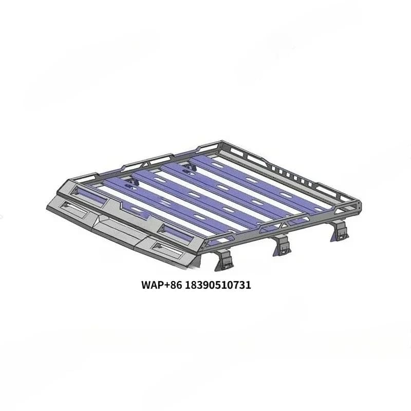 Luggage Roof Rack Aluminium Jimny Accessories Roof Rack Including 4 White Spotlights for Suzuki Jimny JB64 JB74 JB74W 2018+
