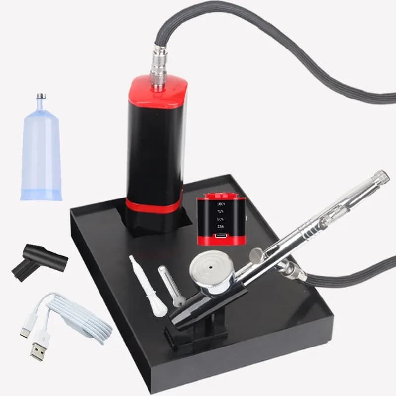 Handheld detachable battery with tube high-pressure beauty spraying , oxygen injection and water replenishment spraying device