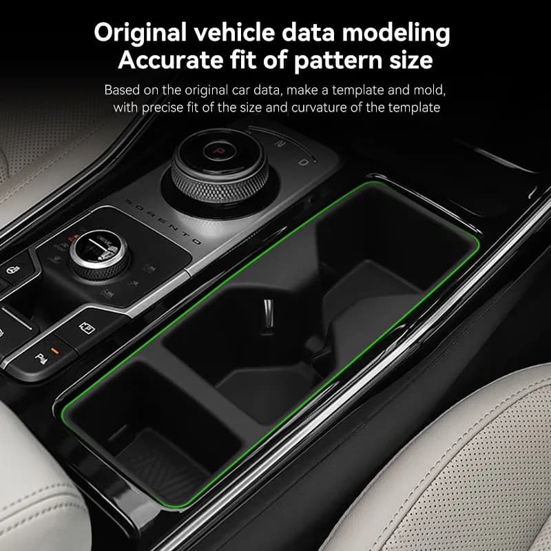 Fit For 2021-2025 So-rento Car Center Console Cup Holder Anti-Slip Rubber Pad Waterproof Dustproof Wear Resistant Auto Interior