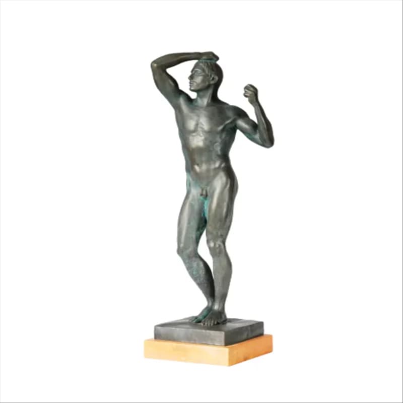 The Age of Bronze by Rodin Replica Statue Famous Classical Nude Man Sculpture Art Collection Home Decor