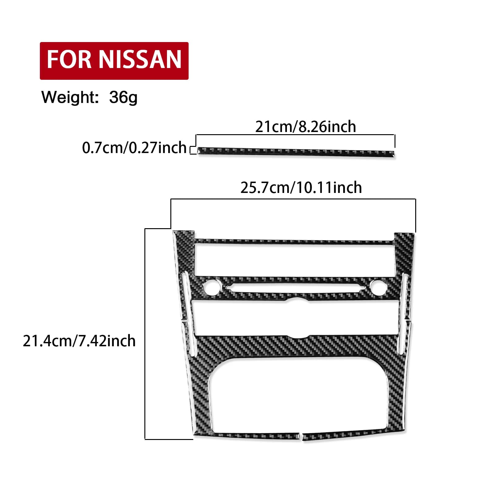 Carbon Fiber Center Console Radio Control Panel Car Accessories Interior Cover Trim Sticker For Nissan Altima / Teana 2008—2012