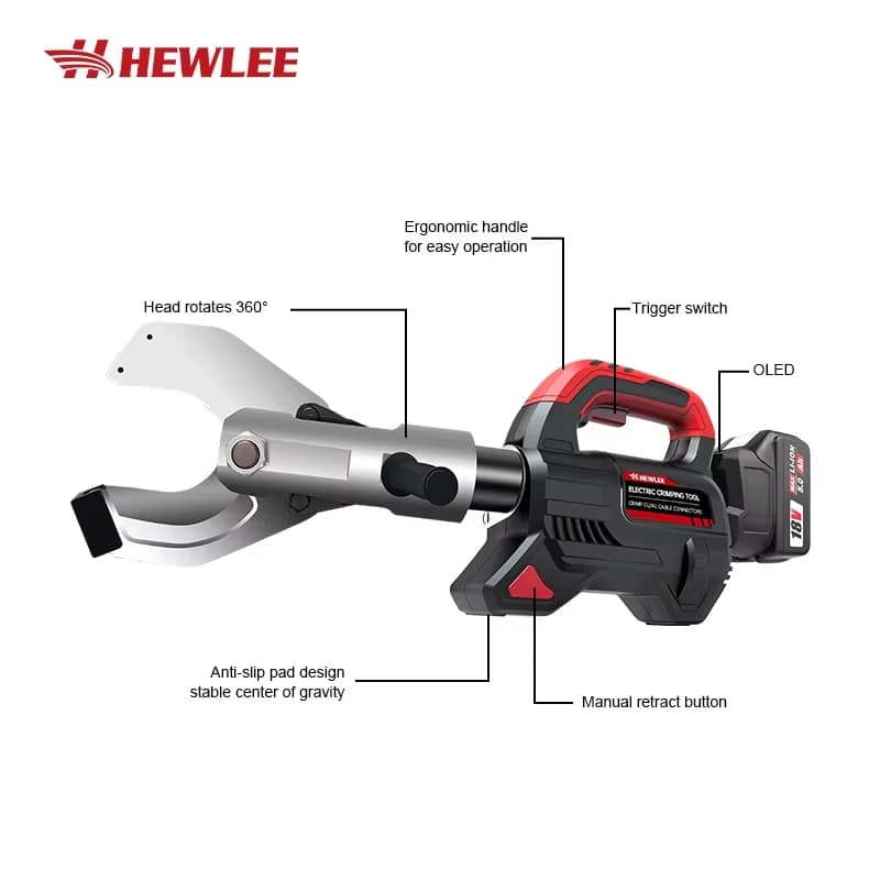 Automatic 110-240V Hydraulic Cable Cutter Energy System HL-85K Battery Powered Wire Cut Machine
