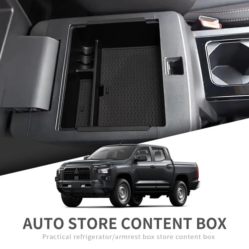 Suitable for 24-25 Mitsubishi Triton armrest box storage box L200 car storage car modification accessories