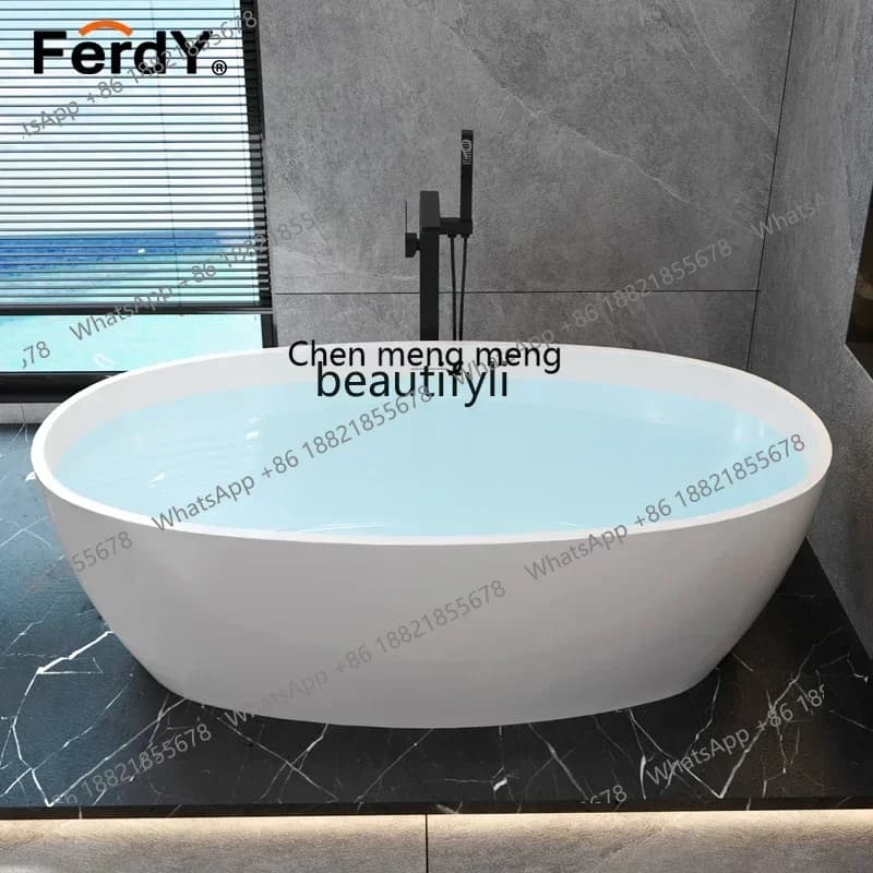 Q178 CC  Independent thin-edged European acrylic bathtub Household deep soaking bath 1.4m/1.7m