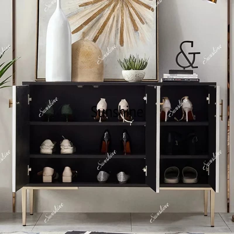 Minimalist light luxury shoe cabinet Modern foyer home decoration cabinet Living room lockerTJ