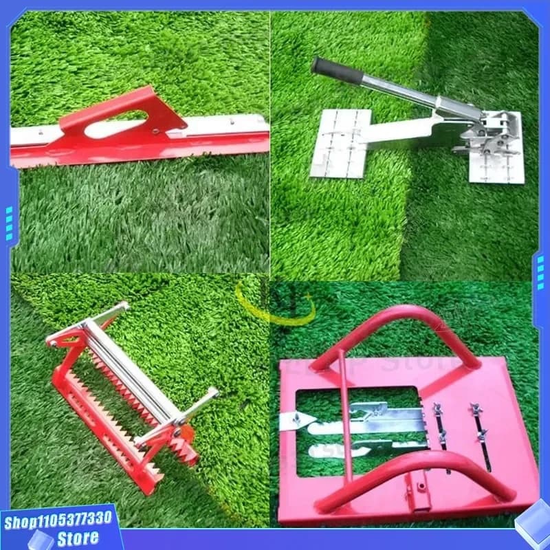 Professional Lawn Mowing Tools Set with Turf Tensioners Round Cutters Glue Applicators and Seam Compactors for Artificial