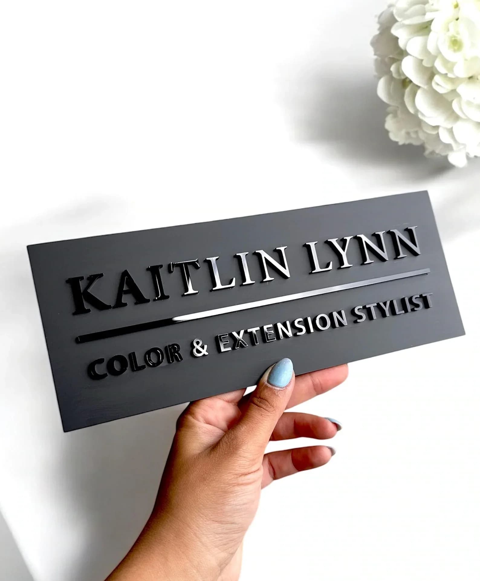Custom Small Business Signage Acrylic Door Sign 3D Laser Cut Door Plaque Salon Treatment Room Sign Personalized Office Sign