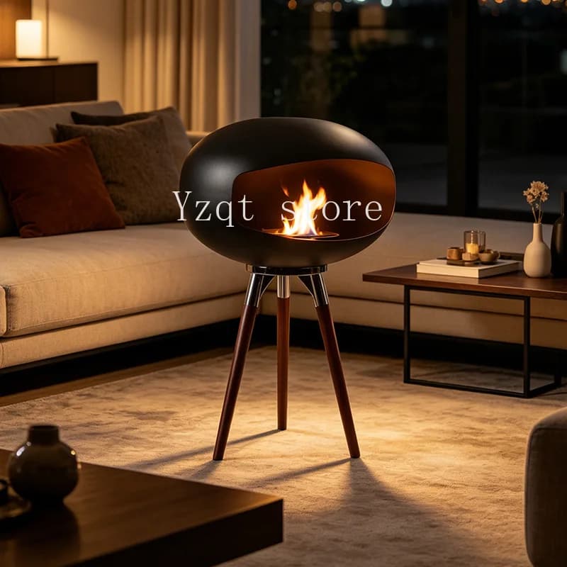 Cross-border stand type tall fireplace decorative burning heater portable indoor alcohol fireplace outdoor ethanol