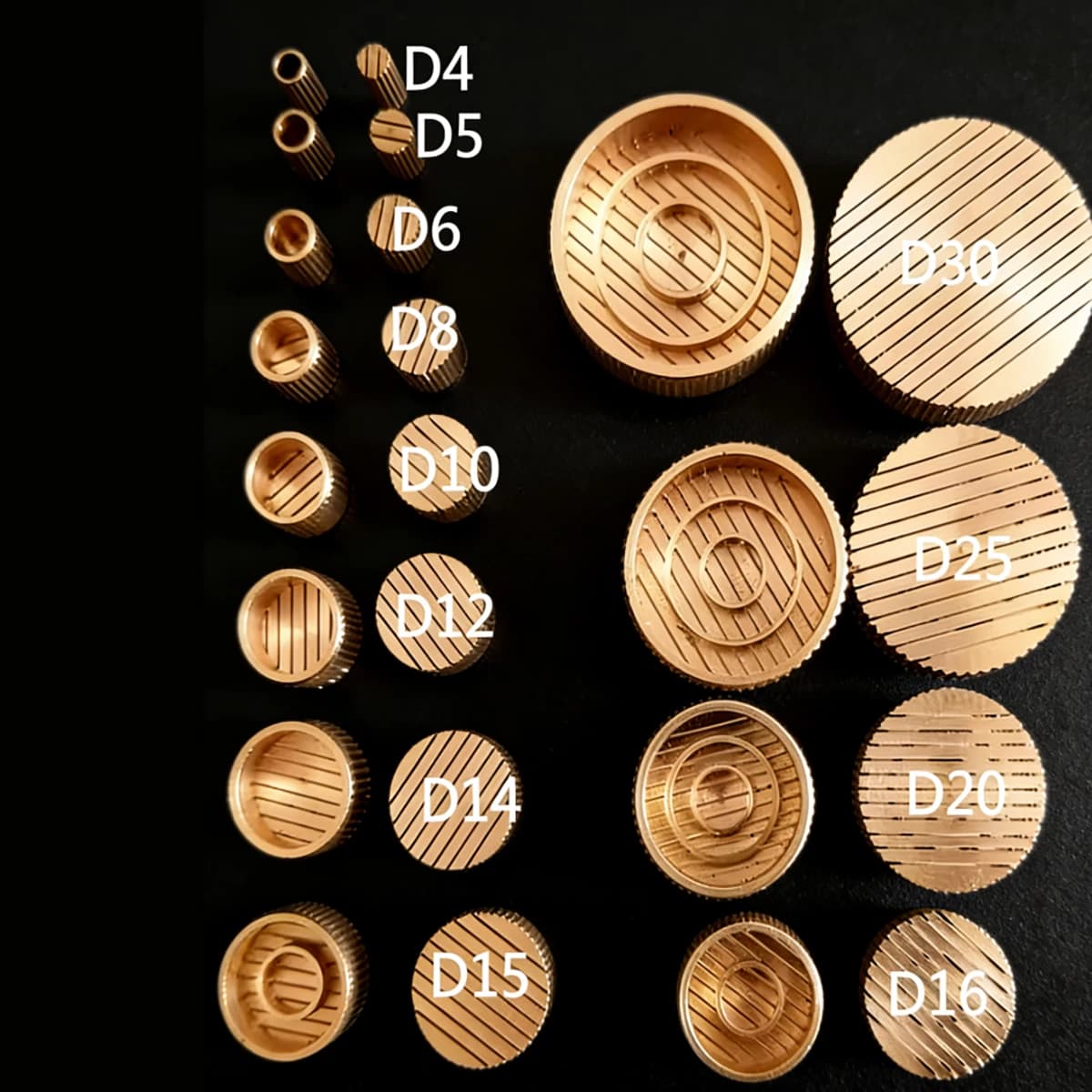 50pcs Dis 3-10mm Brass Vent Plugs for Sand Casting Molds,  Precision Exhaust Components