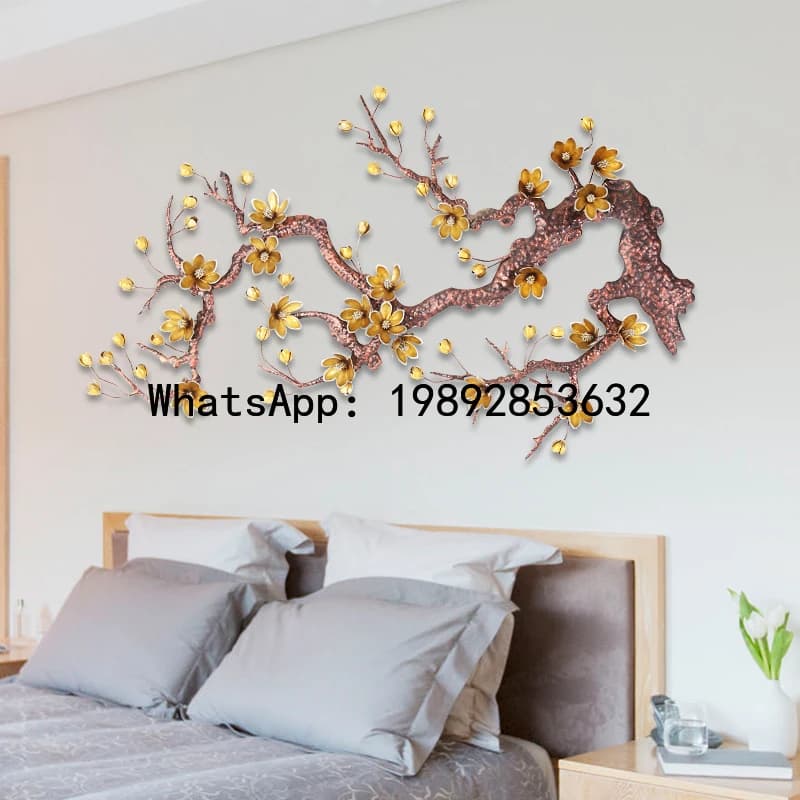 XL Living Room Hanging Decoration Iron Art Magnolia Flower Sofa Background Wall Decoration Soft Art Hanging Piece