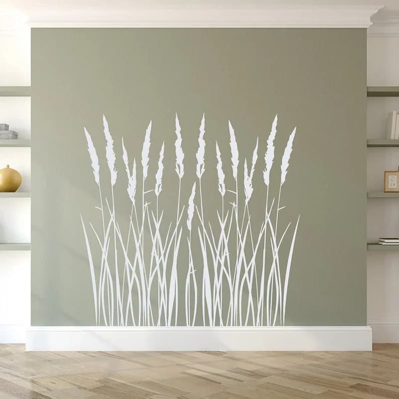 Reeds Wall Decal Tall Grass Vinyl Sticker Nature Lake House Decor Dried Grass Skirting Decal Home Decoration Wall Art  2181