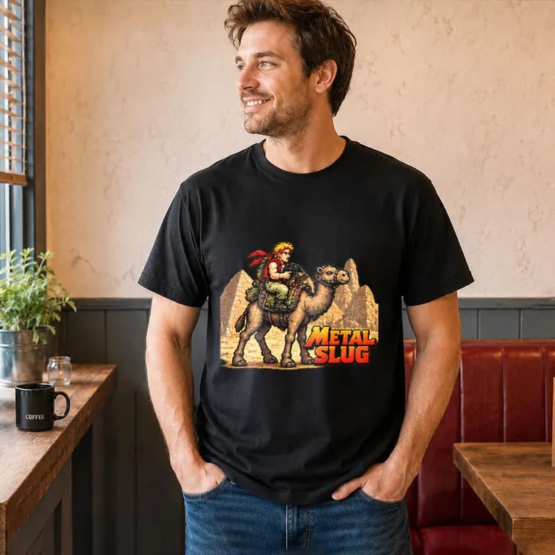 Retro Action Shooter Gaming Metal Slug Classic T Shirt 0812 Arcade Game Graphic Tee Unisex Short Sleeve Casual Streetwear Top