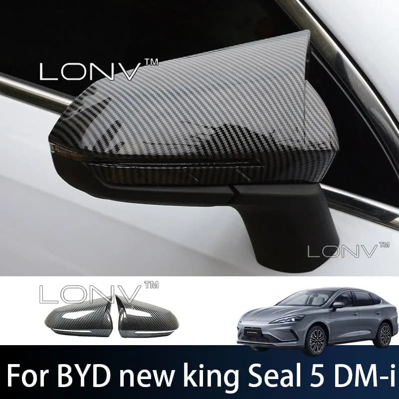 For BYD New King 2027 2026 Seal 5 DM‑i Car Reverse Mirror Protective Cover Car Cowl Rearview Mirror Decorative Shell Accessories