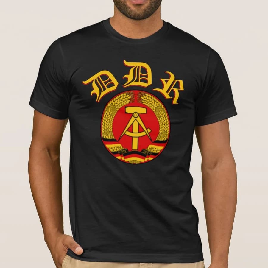 Deutsche Demokratische Republik East Germany (DDR) Logo T-Shirt. Summer Cotton Short Sleeve O-Neck Mens Gift T Shirt New S-3XL