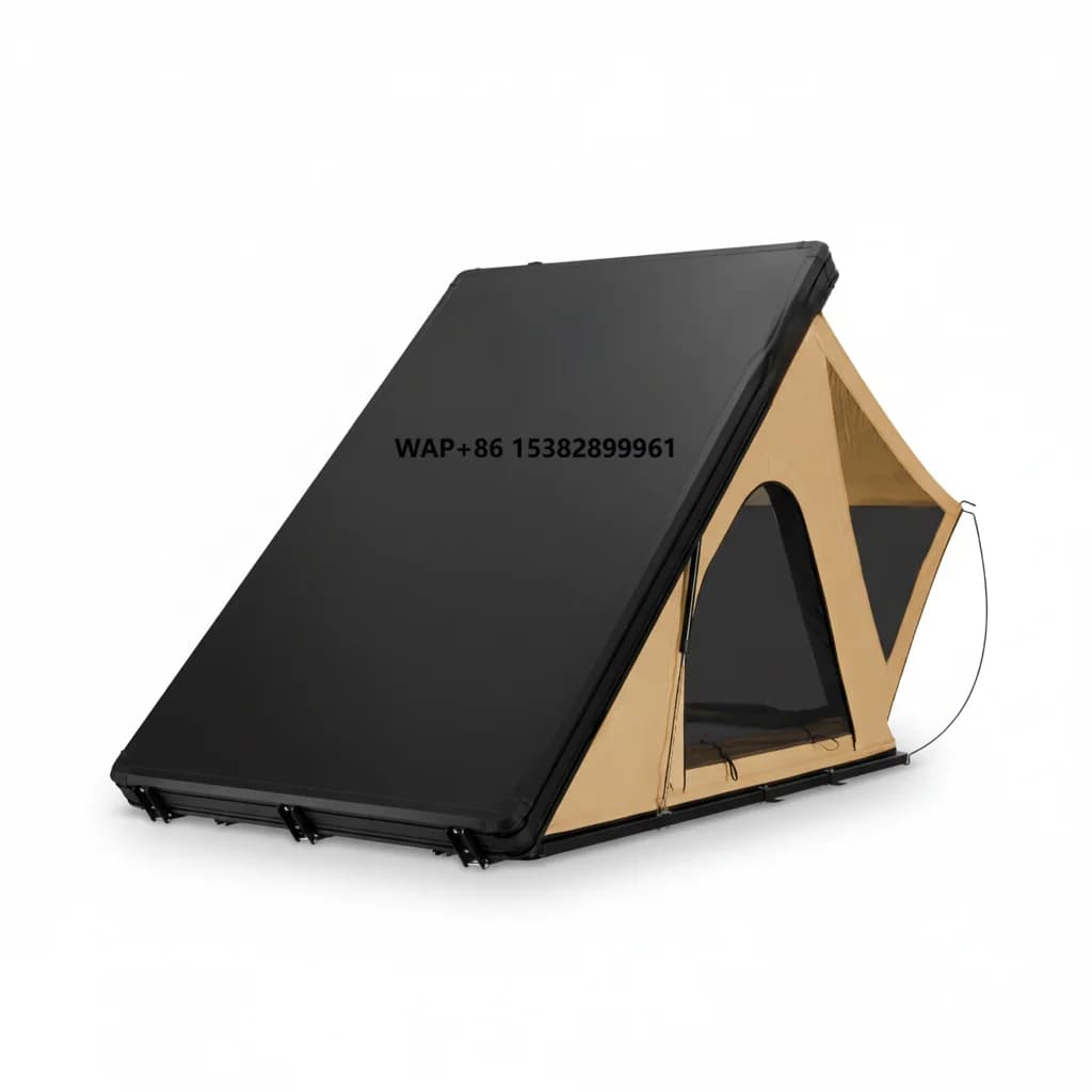 2-Person Triangal Slimline Aluminium Waterproof Rooftop Tent Customisable Canvas Roof Top for Car Camping OEM Product