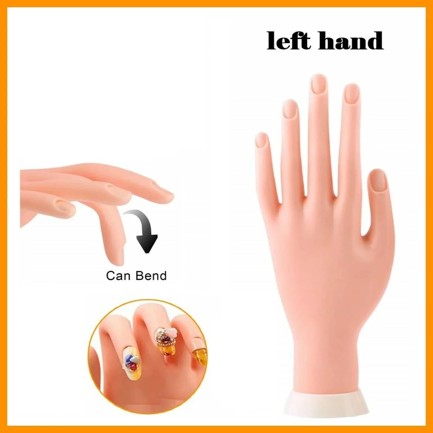Manicurist Training Practice Hand Model Bendable Fingers For Manicurist Training For Nail Art Beginners Nail Design Tools