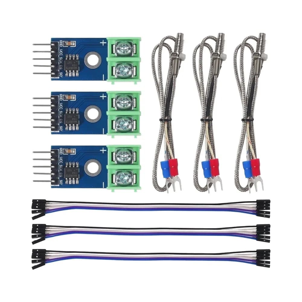 MAX6675 K Type Thermocouple Sensor Module Kit 3pcs for Temperature Monitoring Applications 0C to 1024C Resolution 0.25C