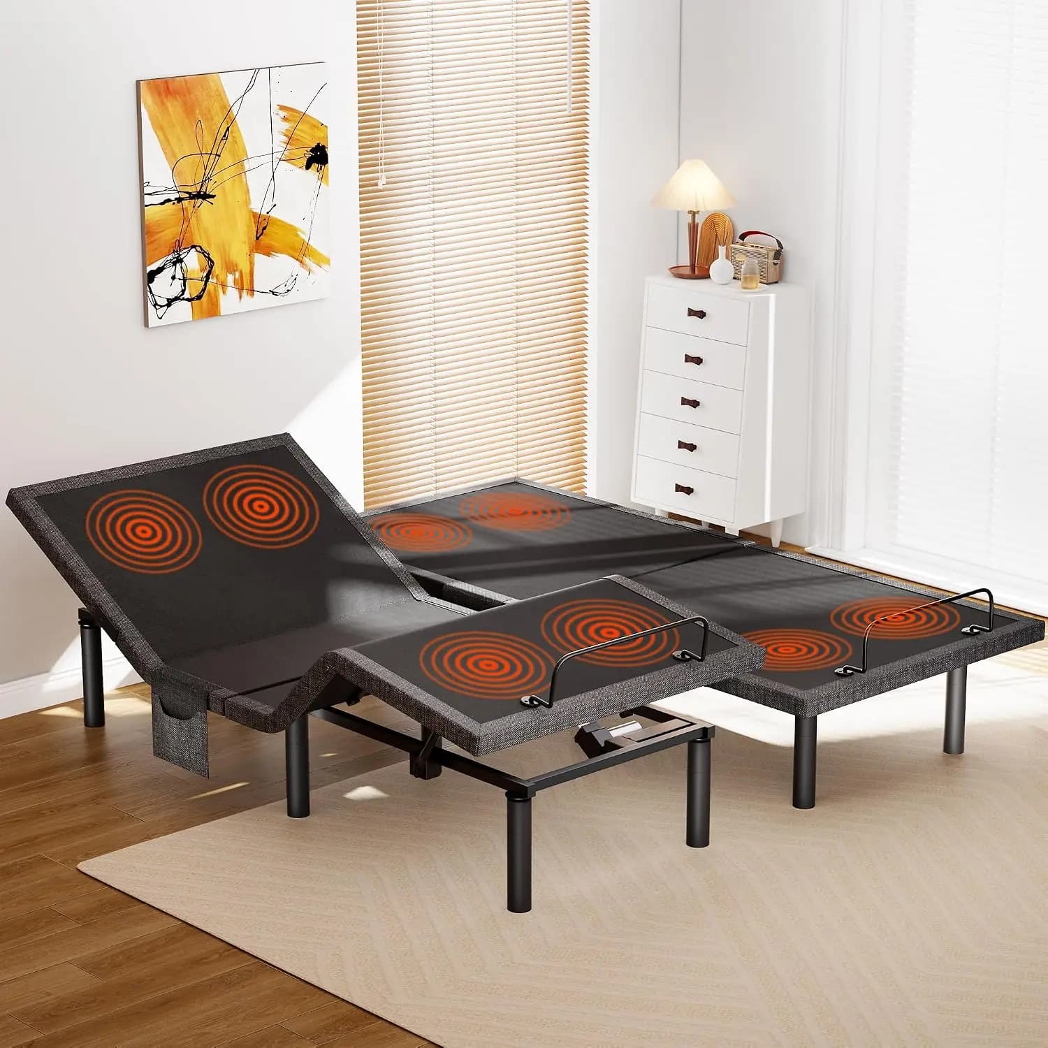 Split King Adjustable Bed Frame with Massage and Zero Gravity, Customized