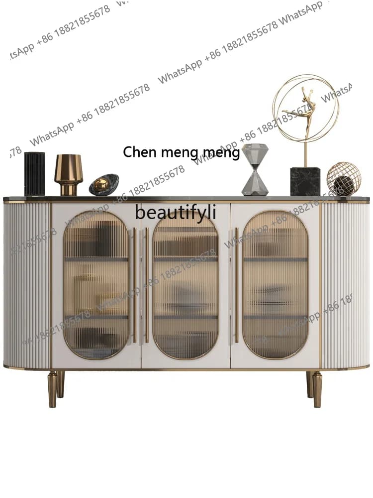 Light Luxury Sideboard Cabinet Modern Minimalist Entrance Entrance Cabinet Dining Room Wall Glass Storage Decoration Cabinet