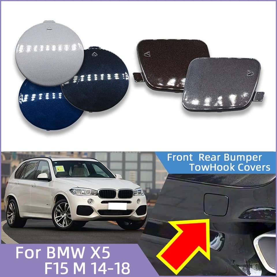 Fit BMW X5 F15 M-Sport 2014 - 2018 Front & Rear Bumper Towing Hook Cover - Protective Shell Cap For Hauling #51128062757