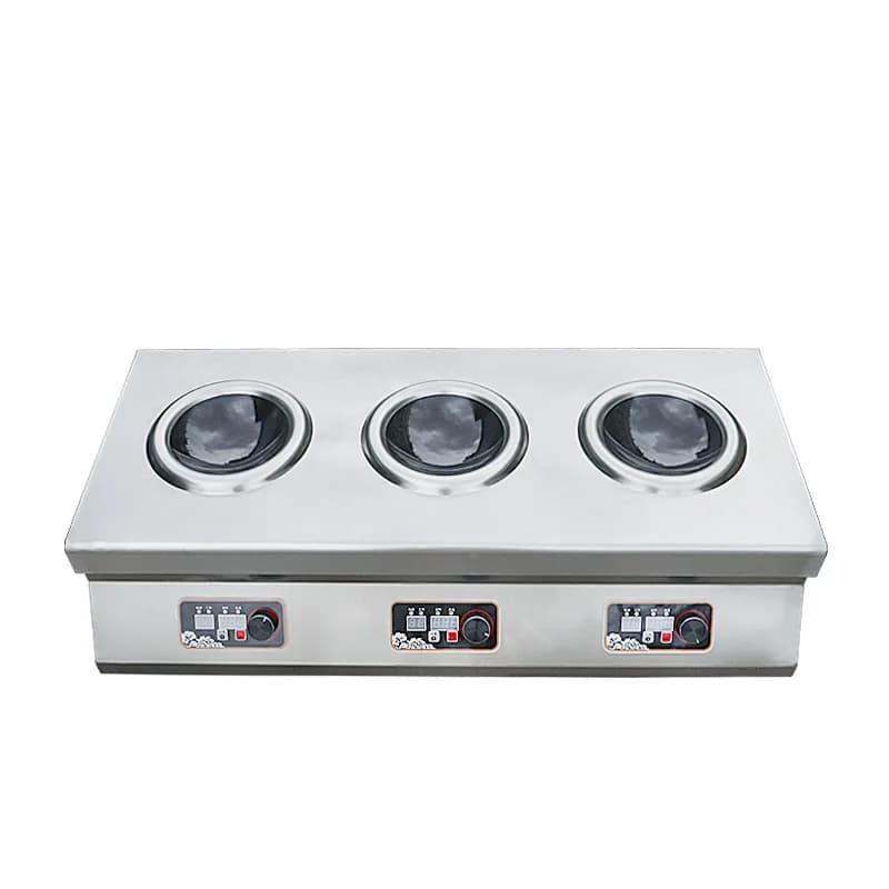 Noodles Electric Cooking Furnace Electromagnetic Intelligent Concave Supermarket Catering Snacks Three-head
