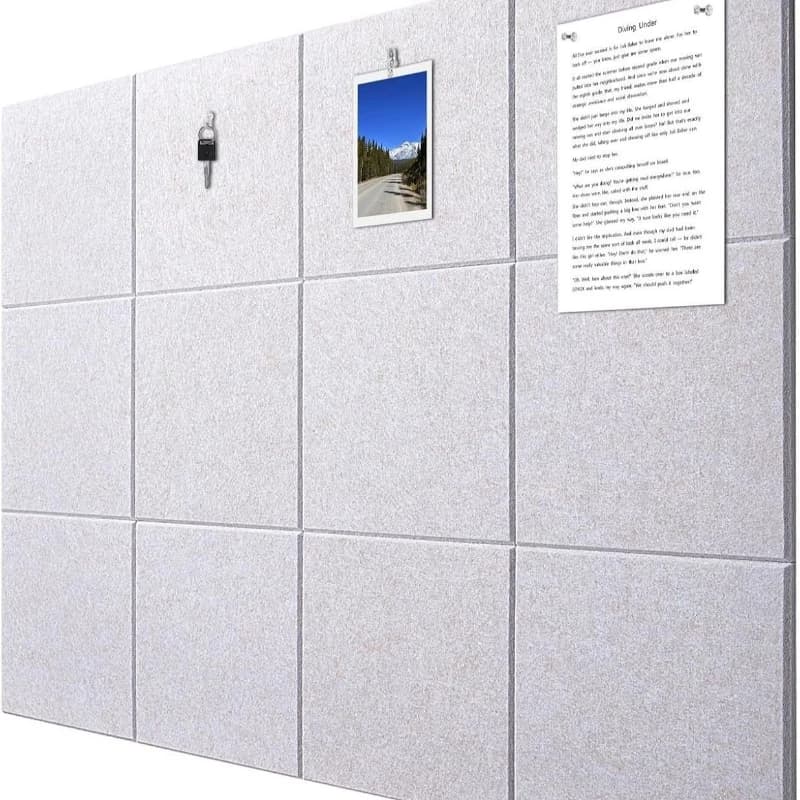 30cm Square Thick Felt Board 3D Self-adhesive Acoustic Panel Felt Wall Sticker Display Board School KTV Environmental Innovation