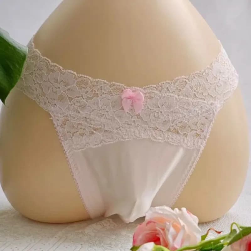 Man's Cross Lace Panties Sexy Silky Touch Briefs LGBT Sexy Lingerie Live Show Dance Priate Party LGBQ BF Gifts FKK Thai Harajuku