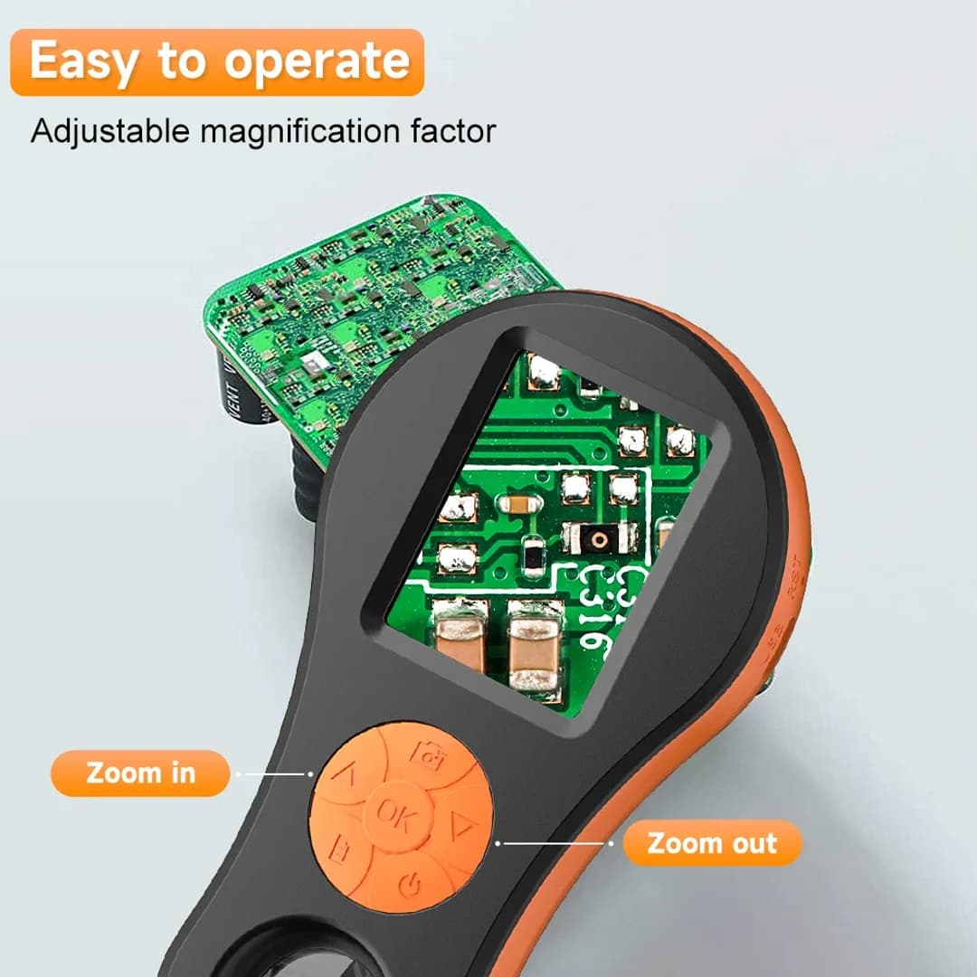 2.0''IPDS Digital Microscope 500X Magnify Handheld HD Camera Electronic Magnifier with 8LEDS for Electronics