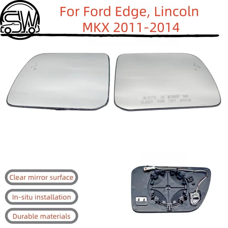 For Ford Edge, Lincoln MKX 2011‑2014 Rearview Mirror Glass With Blind‑Spot.