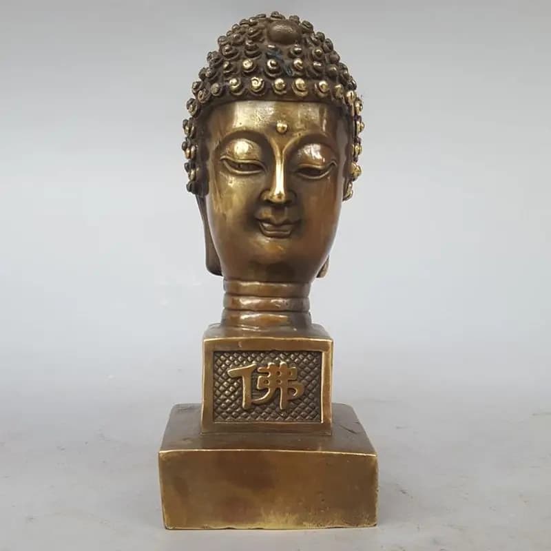 Pure Buddha head , Shakyamuni seal, metal craft for home and office, copper ornament
