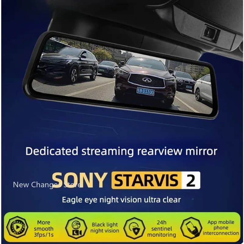 Replacement Rearview Mirror Driving Recorder Front And Rear High-definition Cameras With Night Vision Capability Upgrade Parts