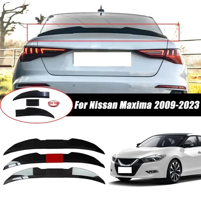 3pcs Sedan Rear Trunk Spoiler For Nissan Maxima 2009-2023 Adjustable DIY Modified Trunk Spoiler Automotive Accessories