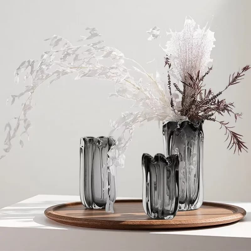 Creative Flower Bud Shaped Glass Vase, Transparent Hydroponic Flower Pot, Desktop Flower Arrangement Vase, Room Home Decoration