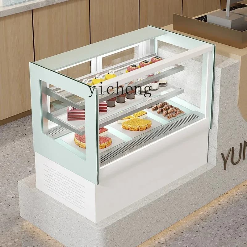 Cake Display Cabinet Stall Small Bar Milk Tea Fruit Drink Air-cooled Fresh-keeping RefrigeratorD18