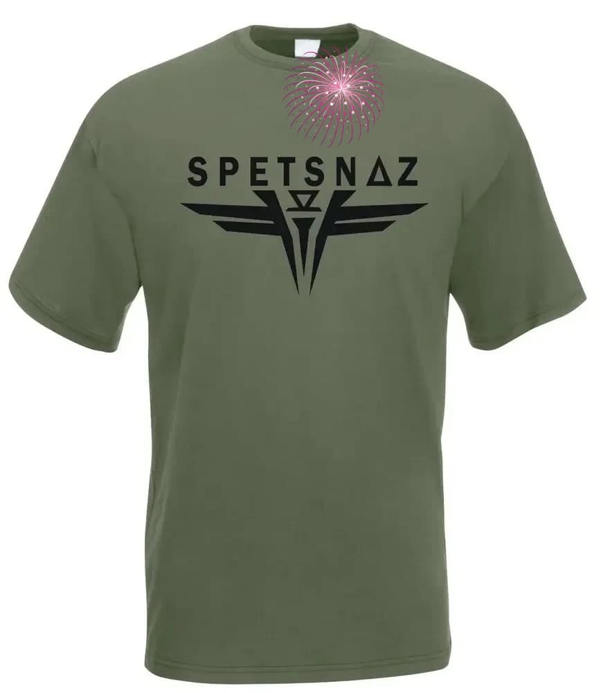 Russian Spetsnaz Special Forces Combat Symbol T-Shirt 100% Cotton O-Neck Summer Short Sleeve Casual Mens T-shirt Size S-3XL