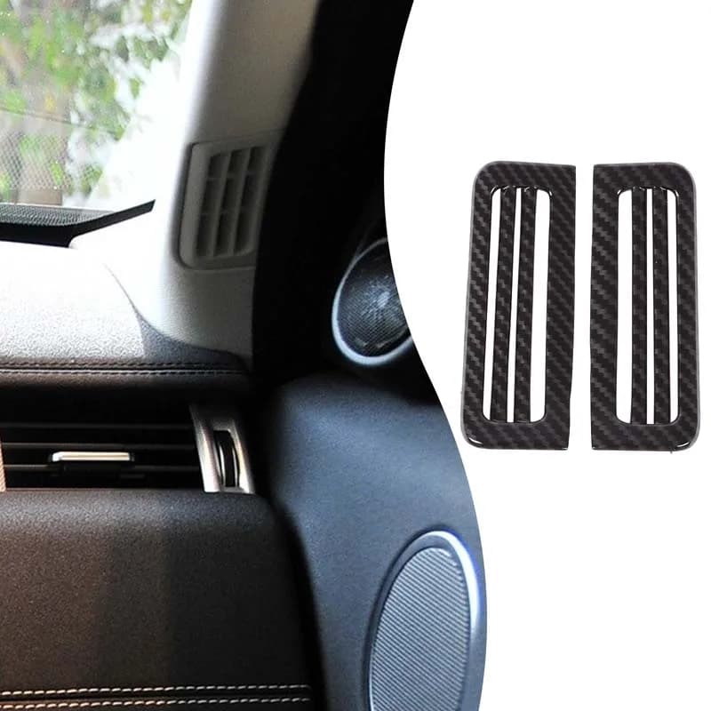 ABS Carbon Fiber For Land Rover Evoque 2012-2018 Car A-pillar Air Outlet Frame Decorative Sticker Car Interior Accessories