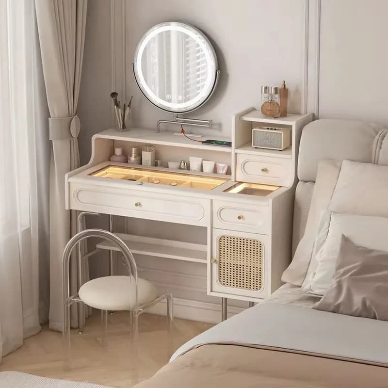 Mirror Luxury Dressing Table Designer High End Small Cabinet Dressing Table Living Room Penteadeira Quarto Bedroom Furniture