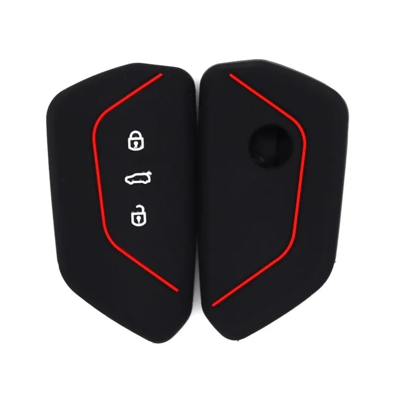 Silicone Car Key Case for VW Volkswagen Golf 8/ID.3/ID.4 X/ID.6 X - 3-Button Smart Key Fit, Protective Cover