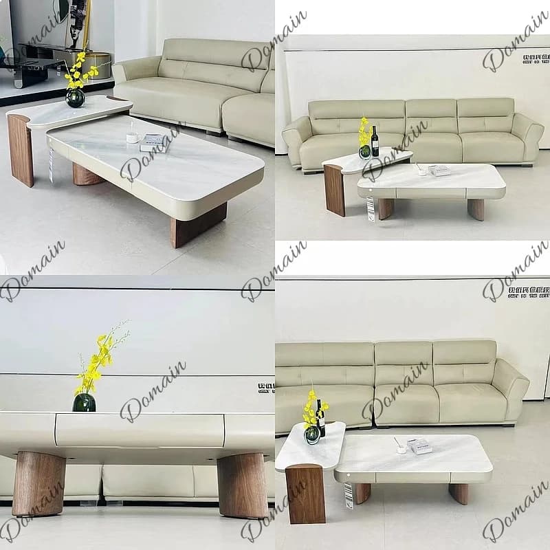 Italian Minimalist Microcrystalline Stone Coffee Table Luxury Home Living Room New 2025 Vintage