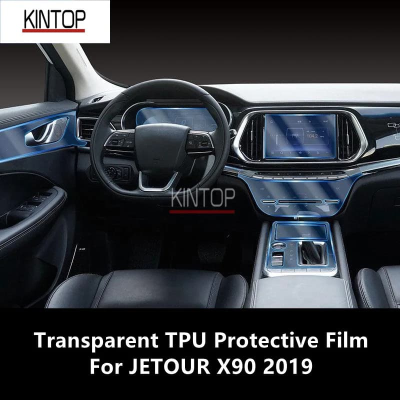 For JETOUR X90 2019 Car Interior Center Console Transparent TPU Protective Film Anti-scratch Repair Film Accessories Refit
