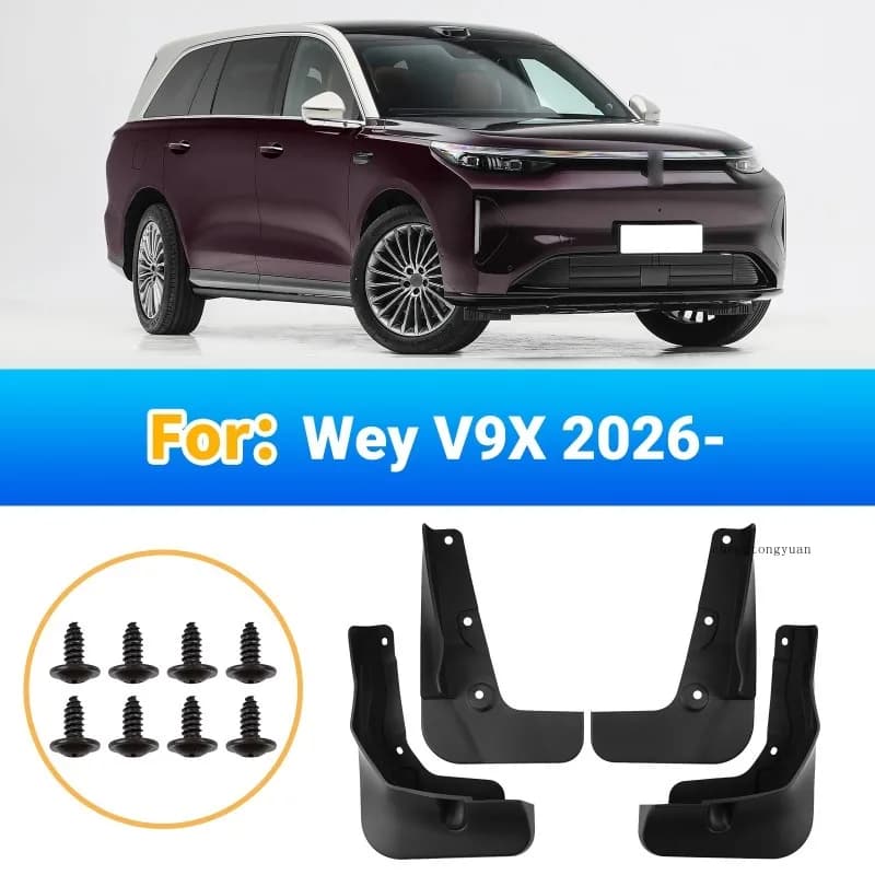 Mudguards FOR Great Wall Wey V9X 2026 Auto Mud Flaps Exterior Styling Accessory ABS Plastic Anti Splash Mudguards Custom Fit