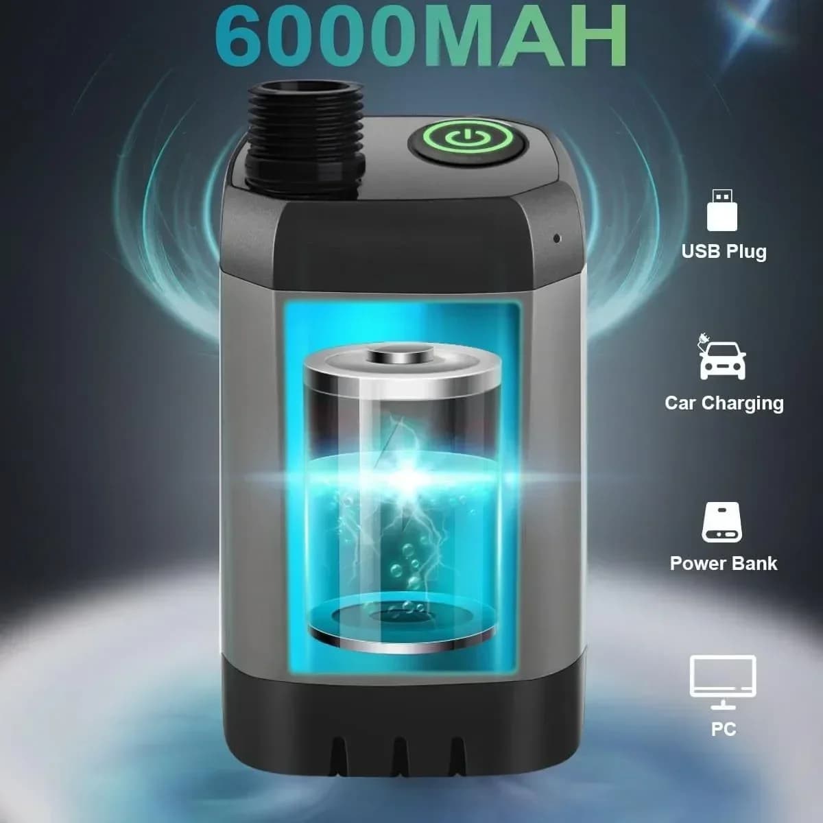 Waterproof Digital Intelligent Display Portable Electric Shower Pump for RV Hiking Travel Beach Pet Watering Camping Shower Pump