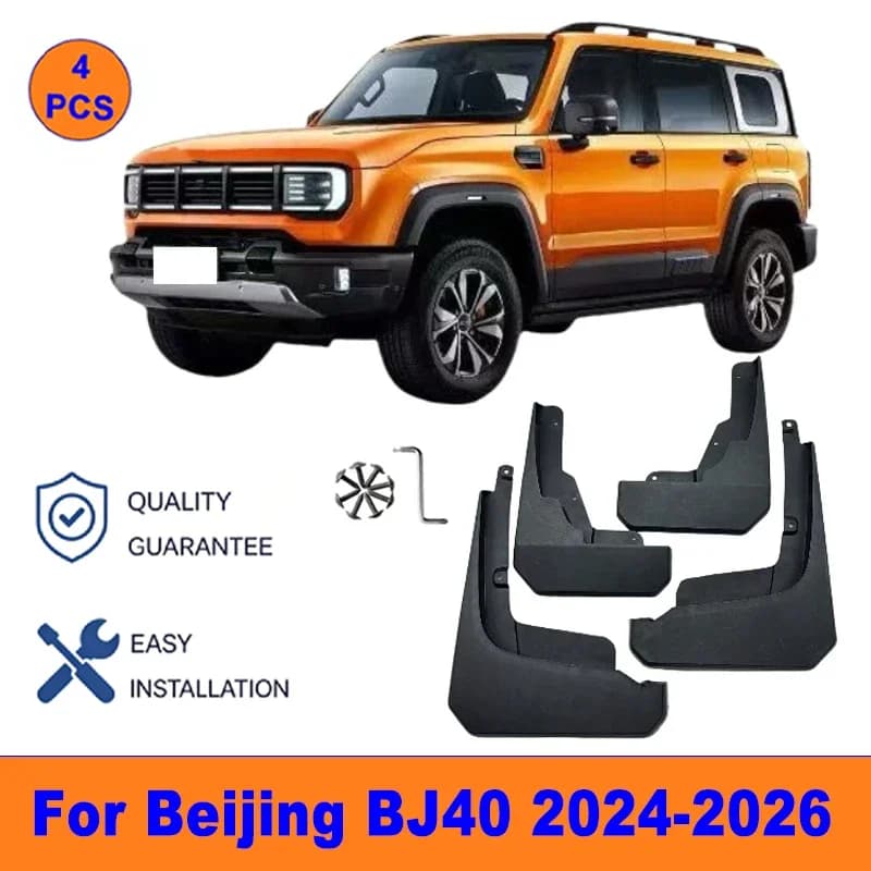 4Pcs Mud Flaps For Beijing BJ40 2024-2026 - Splash Guards Front & Rear Wheel Fender Mudguards Car Exterior Protection Accessory
