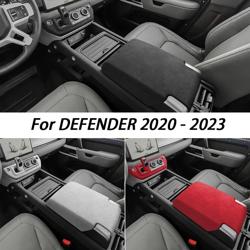 For Land Rover Defender L663 2020 2021 2022 2023 2024 Car Interior Armrest Gear Knob Panel Suede Leather Cover Trim Accessories